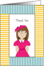 Thank You for the Gift Greeting Card For Female-For Thoughtfulness card