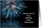 Birthday Party Invitation Greeting Card Fireworks card
