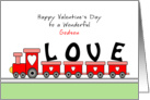 For Godson Valentine’s Day Greeting Card with Train Full of Love card
