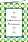 Administrative Professionals Day Greeting Card-Retro Diamonds card