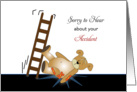 Injury Accident Get Well Feel Better Card-Bear Falling From Ladder card