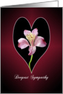 Sympathy Card - Peruvian Lily -Deepest Sympathy card