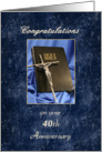 40th Anniversary of Religious Life Greeting Card-Crucifix and Bible card