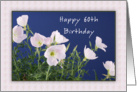 Happy 60th Birthday Greeting Card, Flowers card