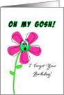 Oh My Gosh I Forgot Your Birthday Greeting Card Shocked Face card