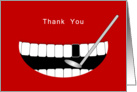 For Dentist/Orthodontist Thank You Greeting Card-Teeth-Cavity-Mirror card