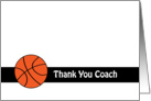 For Basketball Coach-Thank You Basketball Coach Card