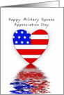 Military Spouse Appreciation Day Greeting Card-Patriotic Heart card