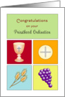 Congratulations on Your Priesthood Ordination-Communion Host-Grapes card