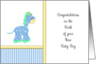 Congratulations on Birth of New Baby Boy Greeting Card-Giraffe card