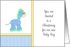 Baptism Invitation / Christening Invitation Greeting Card for Boy card