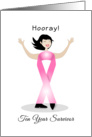 Breast Cancer Survivor Encouragement Greeting Card - Ten Year card