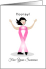 Five Year Breast Cancer Survivor Encouragement Card