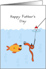 For Father/For Dad Fisherman Father’s Day Greeting Card-Bobber-Worm card