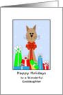 For Goddaughter Christmas Greeting Card-Cat-Presents-Gifts card