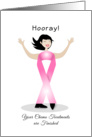 Last Round of Chemo Treatment Greeting Card-Hooray-Breast Cancer Girl card