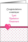 Last Radiation Greeting Card-Congratulations-Hearts card