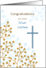 Silver Jubilee Greeting Card-25th Anniversary Religious Life-Cross card