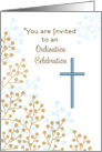 Ordination Party Invitation Greeting Card with Cross card