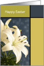 Happy Easter Card with White Lilies card