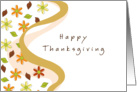 Business Happy Thanksgiving Greeting Card with Flower Design card