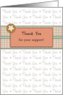 Retro Thank You for Your Support Card