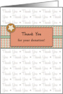 Retro Thank You Your Donation Card