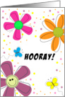 For Cancer Patient Last Radiation Treatment Card-Flowers & Butterflies card