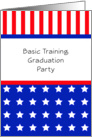 Basic Training Graduation Party Invitation-Patriotic Stars & Stripes card