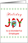 Holiday Joy to a Wonderful Employee Christmas Greeting Card Blue Bird card