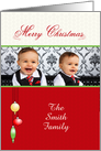 Christmas Photo Card with Ornaments card