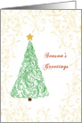 For Customers/Clients Christmas Card with Tree & Season’s Greetings card