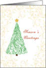 Christmas Greeting Card with Christmas Tree-Season’s Greetings card