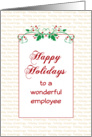 Employee Christmas Holiday Greetings Card