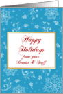 From Dentist Christmas Card-Happy Holidays with Snowflake Design card