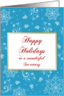 Secretary Christmas Card-Happy Holidays with Snowflake Design card