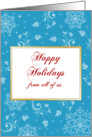 From All of Us Christmas Card-Happy Holidays with Snowflake Design card