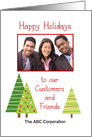 For Customers Business Christmas Photo Card-Trees-Happy Holidays card