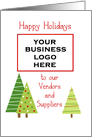 Business Christmas Photo Card-Christmas Trees-Vendors-Happy Holidays card