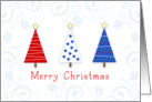 Patriotic Christmas Card-Christmas Trees-Stars & Stripes card