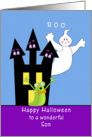 For Son Halloween Card Haunted House-Ghost and Goblin card