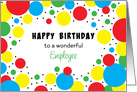 For Employee Birthday Greeting Card-Circle Dot Border card