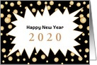 Business Happy New Year Card with Customizable Year Text card