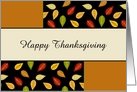 Thanksgiving Greeting Card with Leaves-Customizable Text card