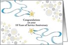 Employee Anniversary Card-Stars-Circle Design-Customizable Text card