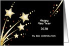 Happy New Year Greeting Card-Customizable Date with Star Illustration card