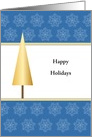 Christmas Card with Christmas Tree - Happy Holidays-Customizable Text card