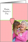 Valentine’s Day Photo Greeting Card-Pink Heart-Customizable Text card