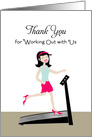 For Customers Business Thank You from Health Club Card-Treadmill card