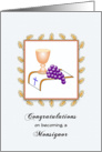 Congratulations on Becoming a Monsignor-Chalice-Cross-Grapes-Wheat card